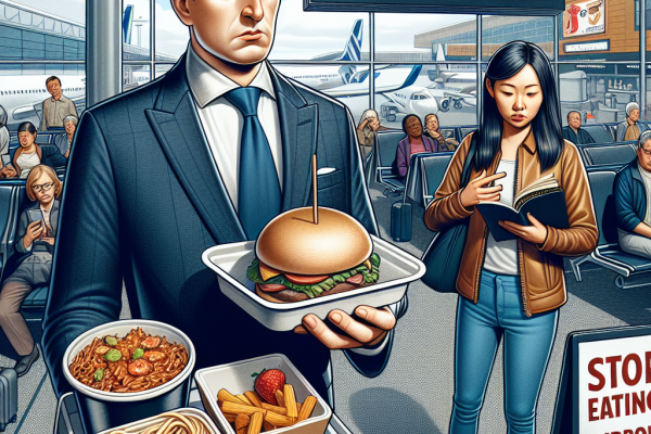 illustration for article "Stop eating airport food"