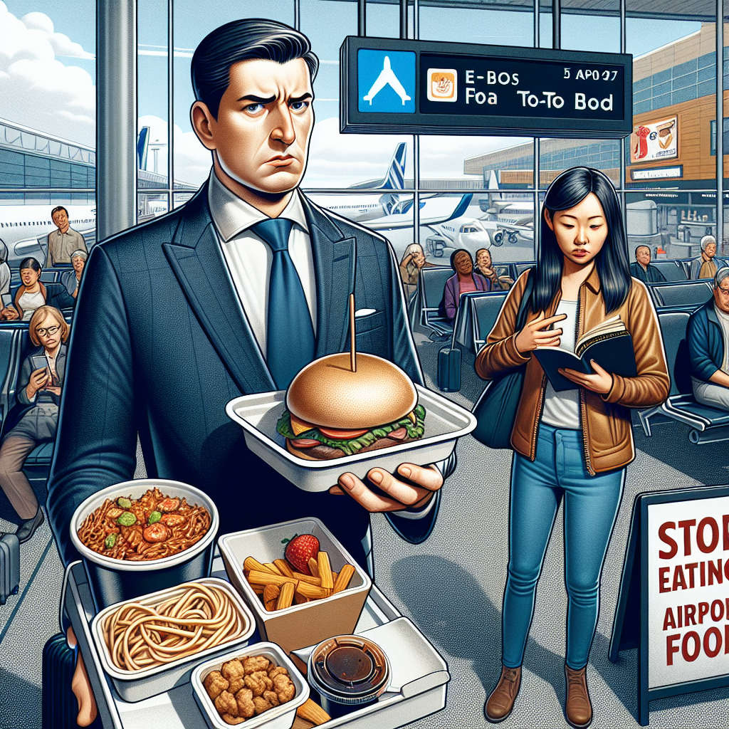 illustration for article "Stop eating airport food"